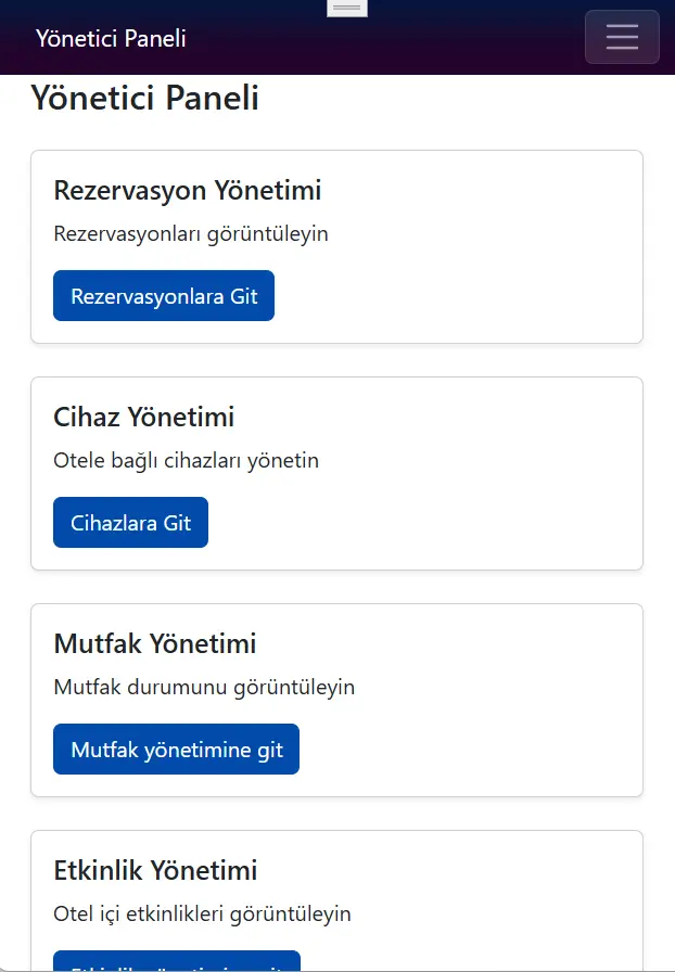 Yetkili Ekranı Ana Sayfası